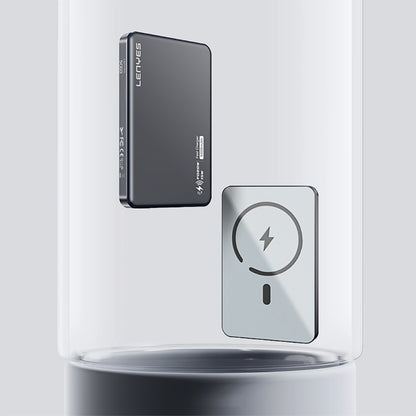Lenyes PW019D PD 20W Ultra İnce Hızlı Şarj Özellikli Wireless Powerbank 15W 5000mAh