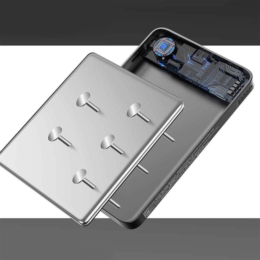 Lenyes PW1008D PD 20W LED Ekranlı Yapay Zeka Destekli Ultra İnce Wireless Powerbank 15W 10.000mAh