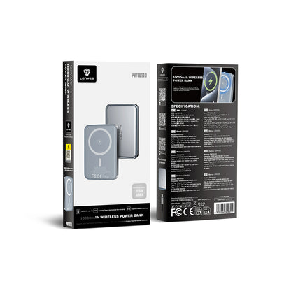 Lenyes PW1011D Ultra İnce LED Göstergeli Wireless Powerbank 15W 10000mAh