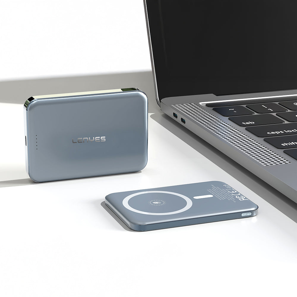 Lenyes PW1011D Ultra İnce LED Göstergeli Wireless Powerbank 15W 10000mAh