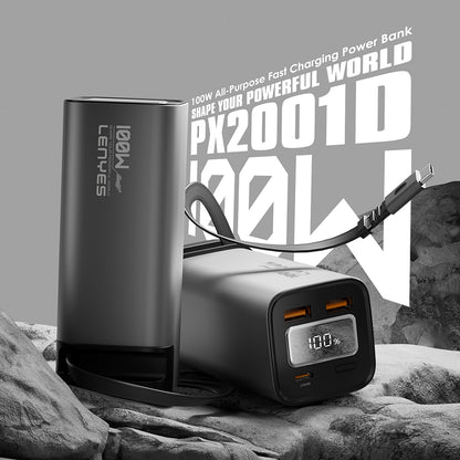 Lenyes PX2001D Hızlı Şarj Özellikli Dijital LED Göstergeli Taşınabilir Powerbank 100W 20000mAh