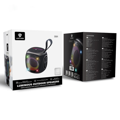 Lenyes S864 RGB Işıklı Taşınabilir TWS Bluetooth Speaker Hoparlör v5.3