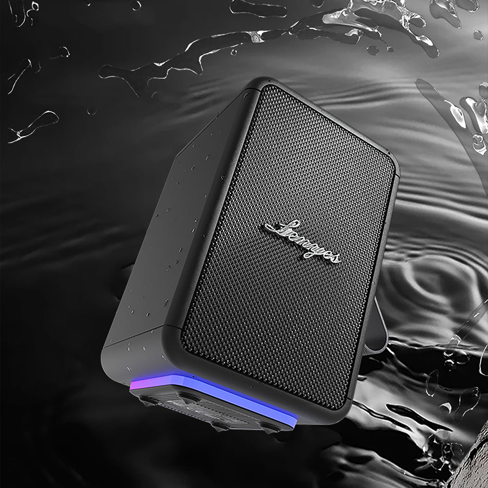 Lenyes S874 Su Geçirmez Özellikli RGB Işıklı Askılı Taşınabilir TWS Bluetooth Hoparlör v5.3