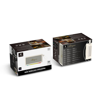 Lenyes S875 Elegance Serisi RGB Işıklı Taşınabilir Su Geçirmez TWS Bluetooth Hoparlör v5.3 40W