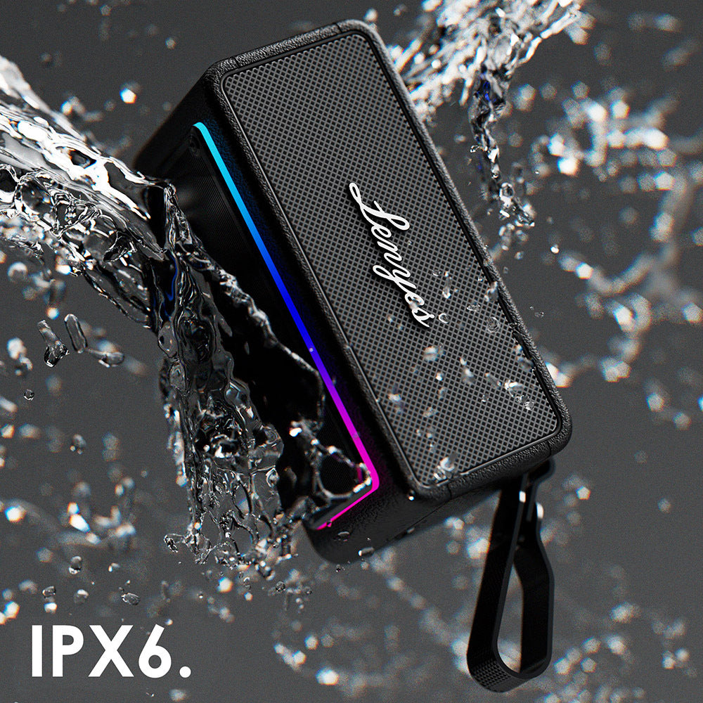 Lenyes S876 Supreme Serisi RGB Işıklı Taşınabilir Su Geçirmez TWS Bluetooth Hoparlör v5.3 45W