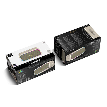 Lenyes S891 RGB Işıklı Taşınabilir Su Geçirmez OTG-TWS Bluetooth Hoparlör v5.3 80W