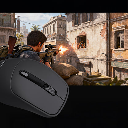 Lenyes WS105 Sessiz Buton Tasarımlı Ergonomik Çift Bluetooth Bağlantılı 2.4G Kablosuz Mouse 1600 DPI