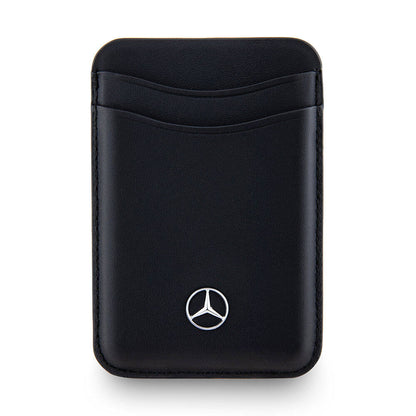 Mercedes Benz Orijinal Lisanslı 2 Hazneli Metal Logolu Deri Magnetik Kartlık