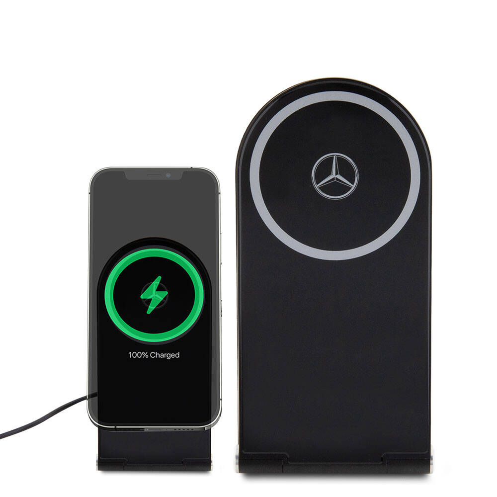 Mercedes Benz Orijinal Lisanslı Katlanabilir Baskı Yıldız Logolu Magnetik Kablosuz Şarj Standı