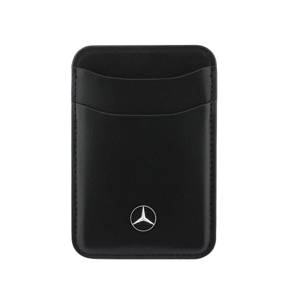 Mercedes Benz Orijinal Lisanslı Yeni Nesil 2 Hazneli Metal Logolu Deri Magnetik Kartlık