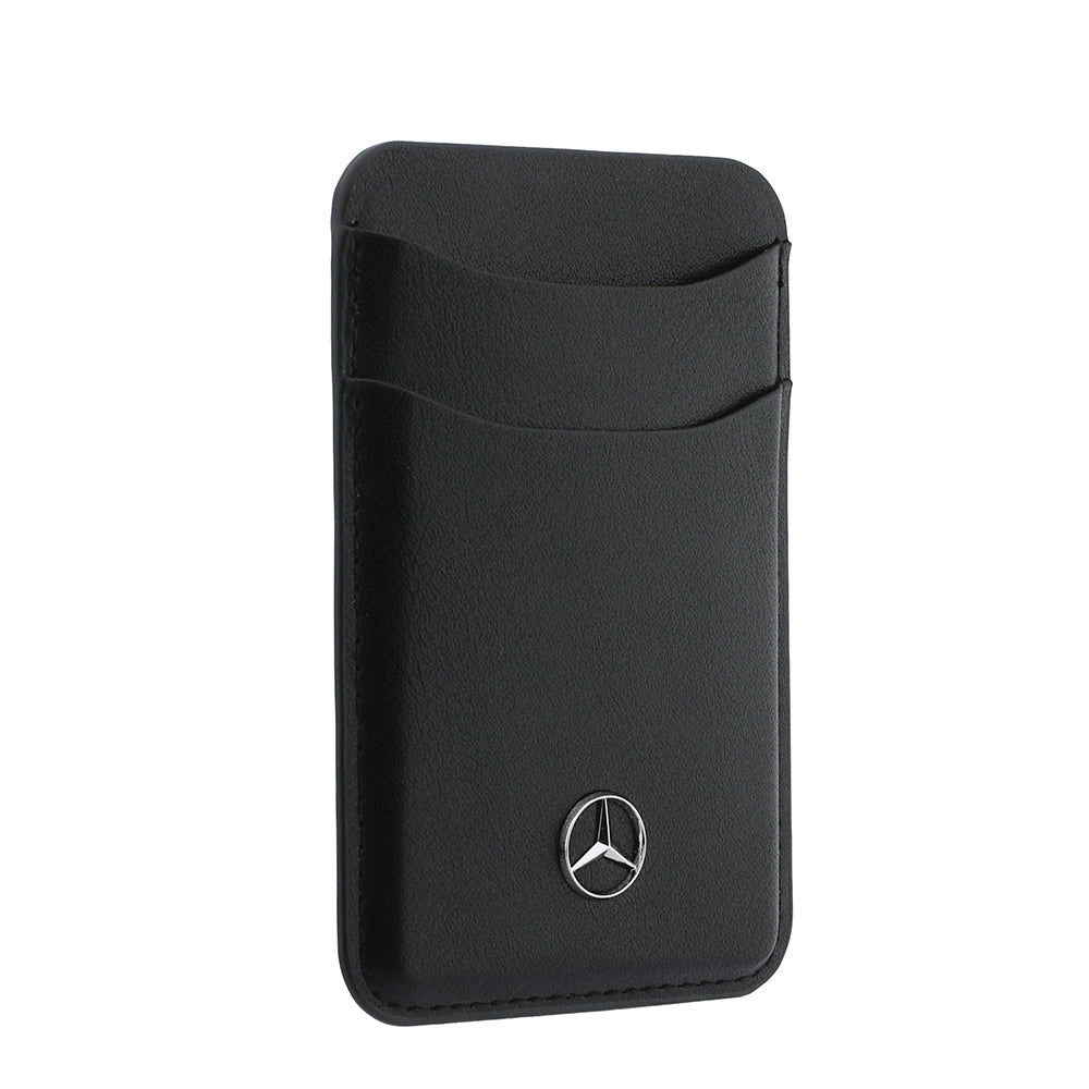 Mercedes Benz Orijinal Lisanslı Yeni Nesil 2 Hazneli Metal Logolu Deri Magnetik Kartlık