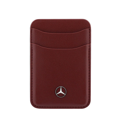 Mercedes Benz Orijinal Lisanslı Yeni Nesil 2 Hazneli Metal Logolu Deri Magnetik Kartlık