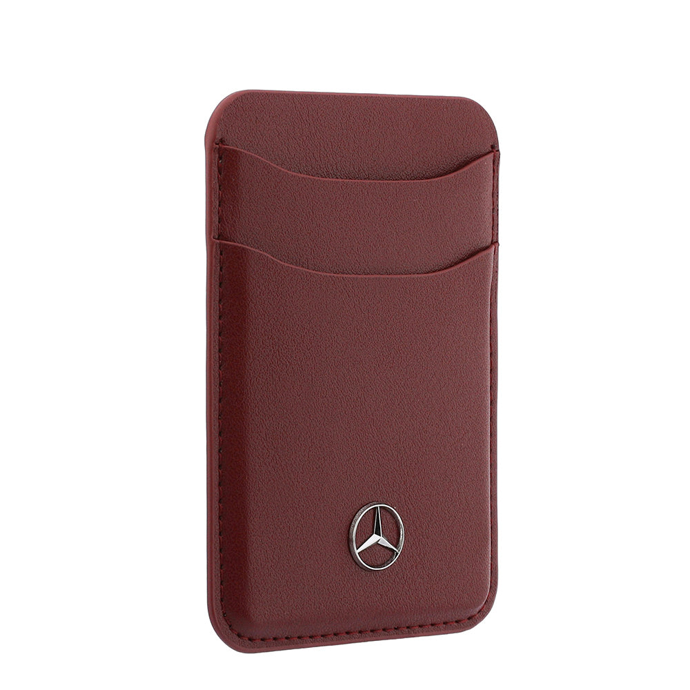 Mercedes Benz Orijinal Lisanslı Yeni Nesil 2 Hazneli Metal Logolu Deri Magnetik Kartlık