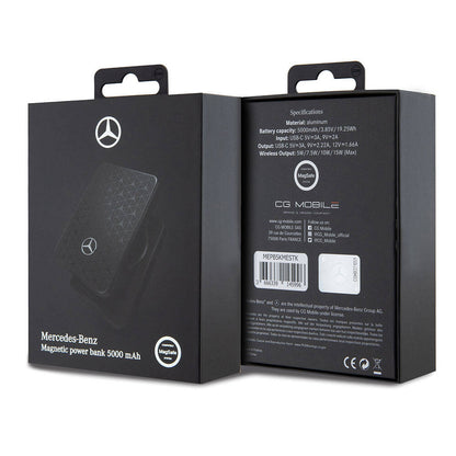 Mercedes Benz Led Işıklı Göstergeli M-safe Magnetik orijinal Lisanslı Powerbank 5000 Mah