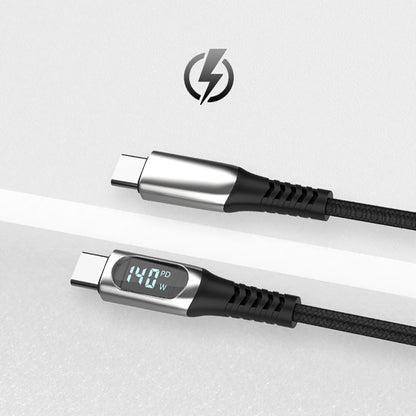 Micflip A08 Type-C to Type-C Dijital LED Göstergeli Data ve Şarj Kablosu 140W 1M