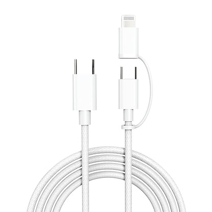 Micflip A22 2in1 PD Type-C to Type-C + Lightning MFI Sertifikalı Data ve Şarj Kablosu 240W 1M