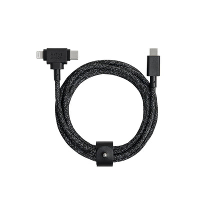 Native Union Belt Serisi Duo Type-C to Type-C - Lightning Şarj Kablosu 60W 1.5M