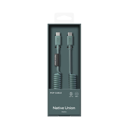 Native Union POP Serisi Type-C to Type-C Spiralli Şarj Kablosu 60W 1.2M