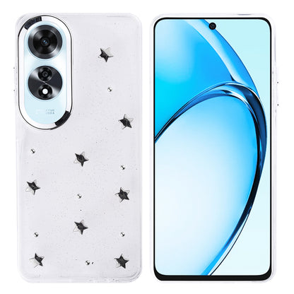 Oppo A60 Kılıf Airbag Tasarımlı Simli Şeffaf Zore Kutup Kılıf