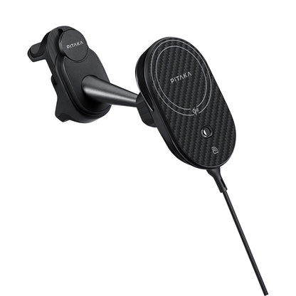 Pitaka MagEZ Pro 2 M-safe Şarj Özellikli Qi2 Aramid Fiber Araç Telefon Tutucu
