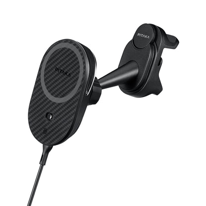 Pitaka MagEZ Pro 2 M-safe Şarj Özellikli Qi2 Tesla Model Y ve Model 3 Uyumlu Aramid Fiber Araç Telefon Tutucu