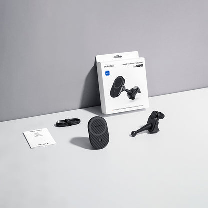 Pitaka MagEZ Pro 2 M-safe Şarj Özellikli Qi2 Tesla Model Y ve Model 3 Uyumlu Aramid Fiber Araç Telefon Tutucu