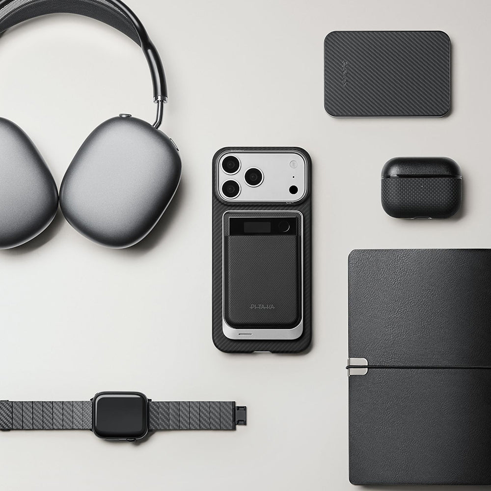 Pitaka Plaud Note Uyumlu Black Gray Serisi MagMod Kartlık ve Şarj Seti