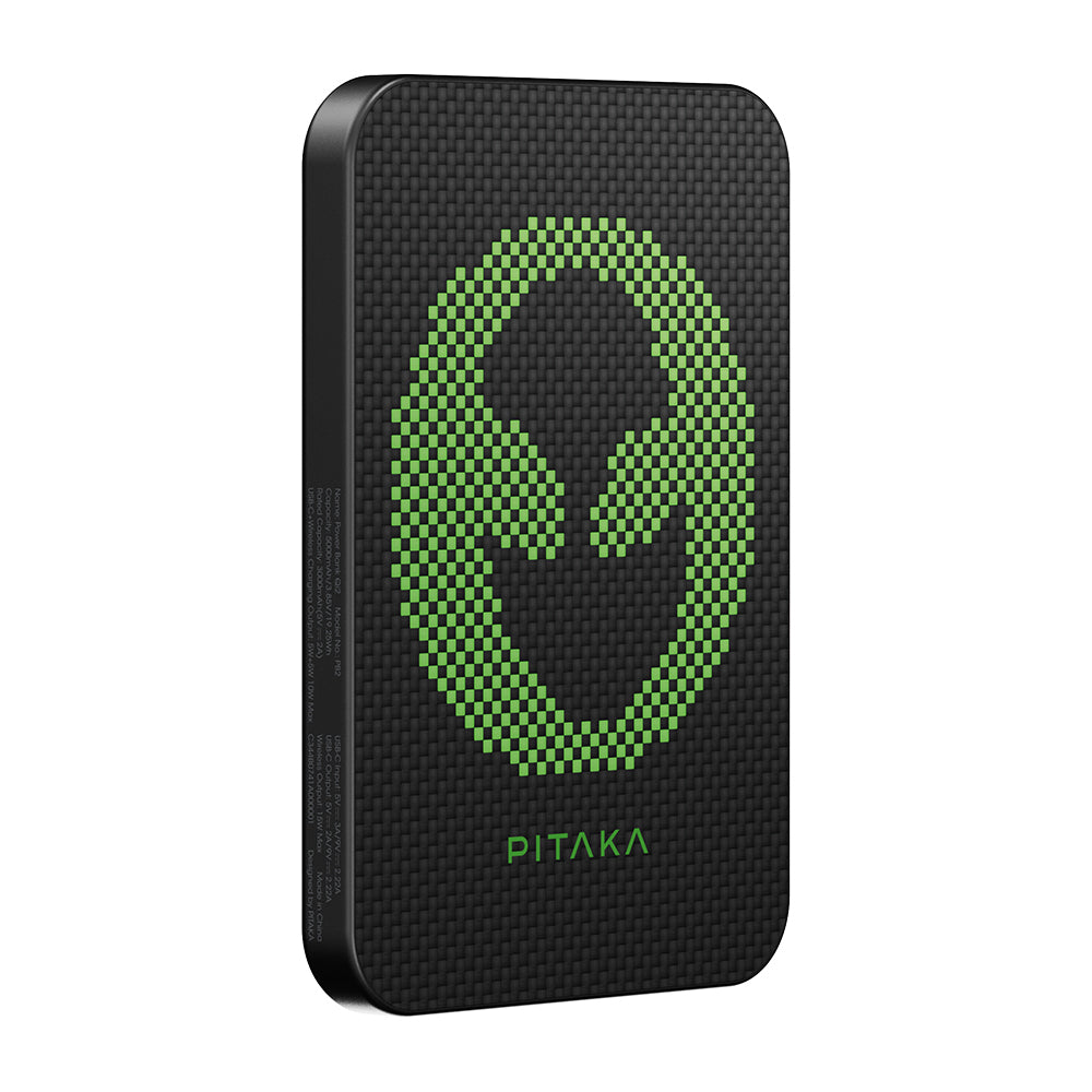 Pitaka Tactile Woven Qi2 Şarj Teknolojili Aramid Fiber M-Safe Powerbank 15W 5000mAh