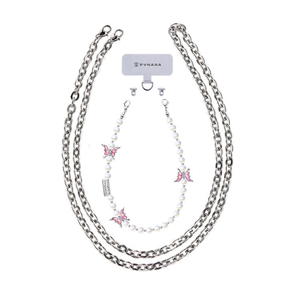 Pynana Gauzy Dream Serisi Çok Fonksiyonlu İnci Taşlı Telefon Boyun Askı İpi