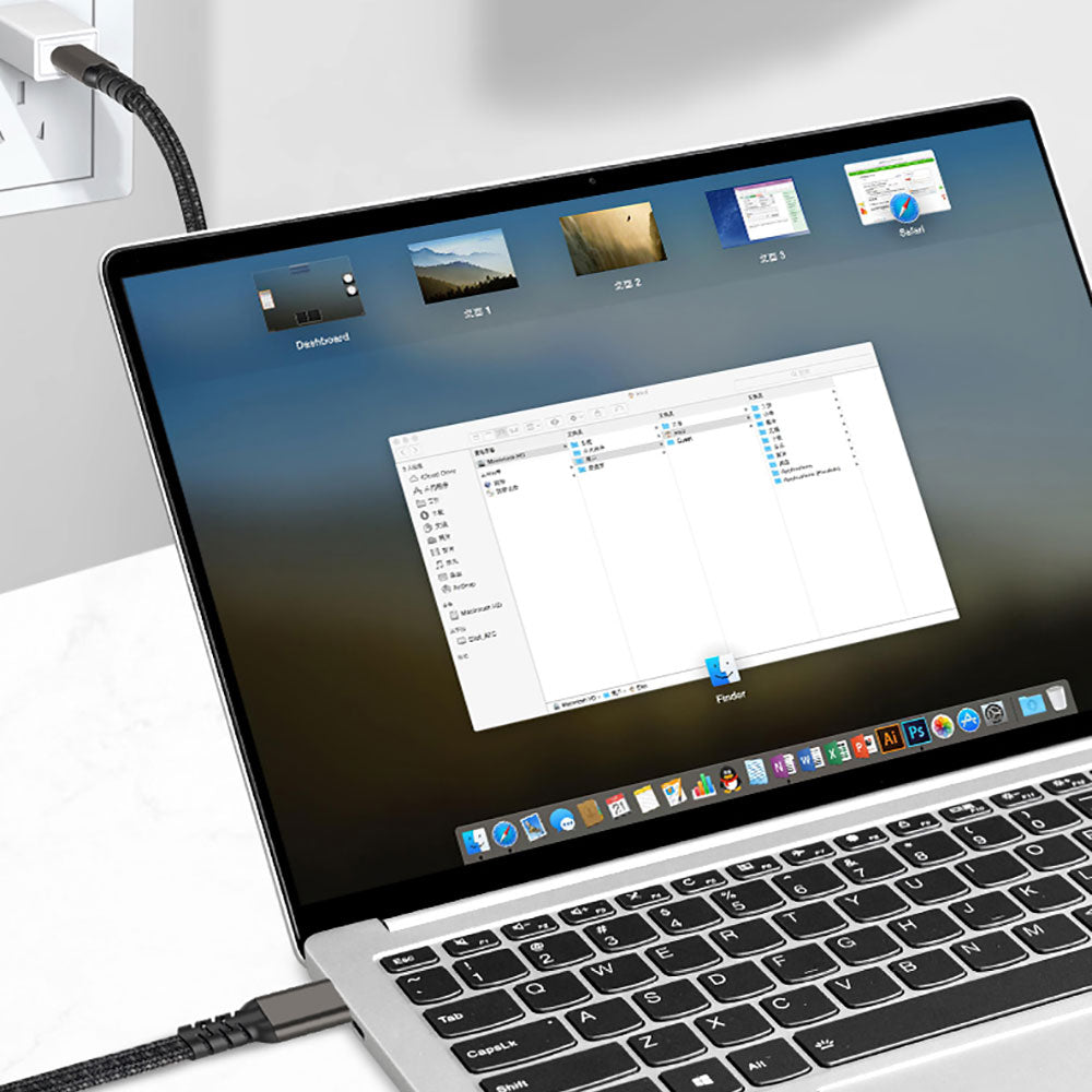 Qgeem 2.Jenerasyon Type-C to Type-C USB3.2 PD Data Kablosu 100W 20Gbps 4K@60Hz 2 Metre