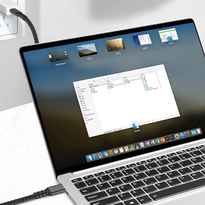 Qgeem 2.Jenerasyon Type-C to Type-C USB3.2 PD Data Kablosu 100W 20Gbps 4K@60Hz 2 Metre