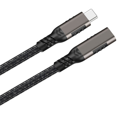 Qgeem Extension USB3.2 Type-C PD Uzatma Kablosu 100W 20Gbps 4K@60Hz 2 Metre