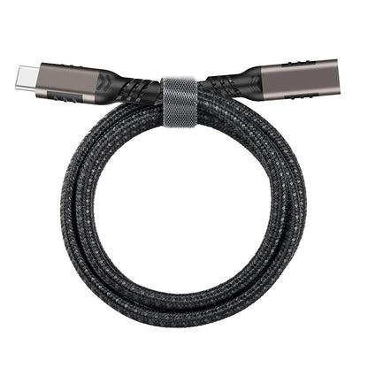 Qgeem Extension USB3.2 Type-C PD Uzatma Kablosu 100W 20Gbps 4K@60Hz 2 Metre