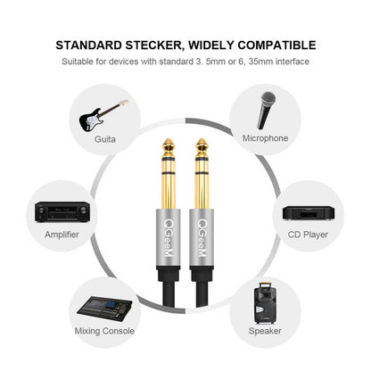 Qgeem QG-AU03 6.35mm Aux Audio Kablo 1M