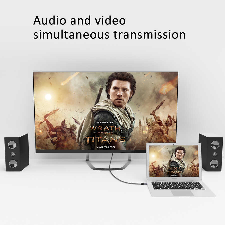 Qgeem QG-UA13 Type-C To Display Port Kablo 3M