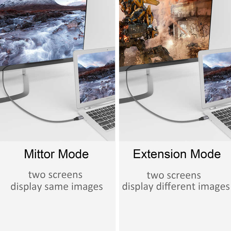 Qgeem QG-UA13 Type-C To Display Port Kablo 3M
