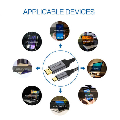 Qgeem QG-UA13 Type-C To Display Port Kablo