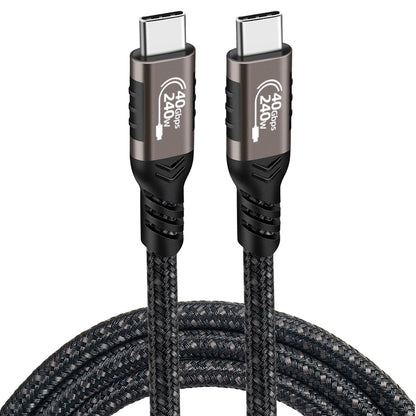 Qgeem QG01 Type-C to Type-C USB4 PD Data Kablosu 240W 40Gbps 8K@60Hz 0.2 Metre