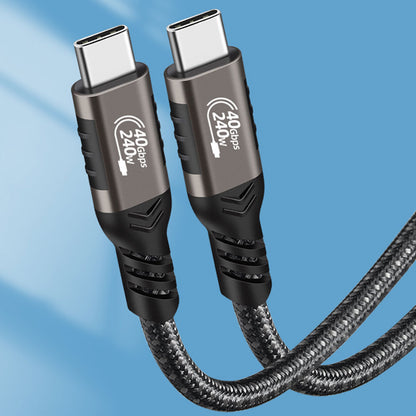 Qgeem QG01 Type-C to Type-C USB4 PD Data Kablosu 240W 40Gbps 8K@60Hz 0.5 Metre