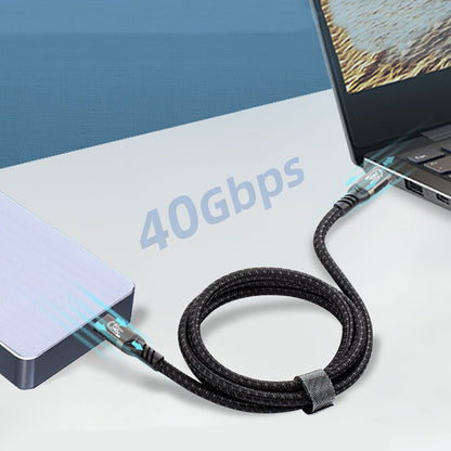Qgeem QG01 Type-C to Type-C USB4 PD Data Kablosu 240W 40Gbps 8K@60Hz 1.2 Metre