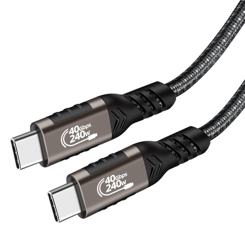 Qgeem QG01 Type-C to Type-C USB4 PD Data Kablosu 240W 40Gbps 8K@60Hz 1.5 Metre