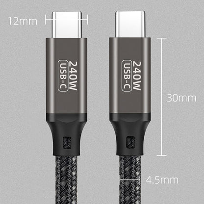 Qgeem QG02 Type-C to Type-C PD3.1 Data Kablosu 240W 480Mbps 0.5 Metre