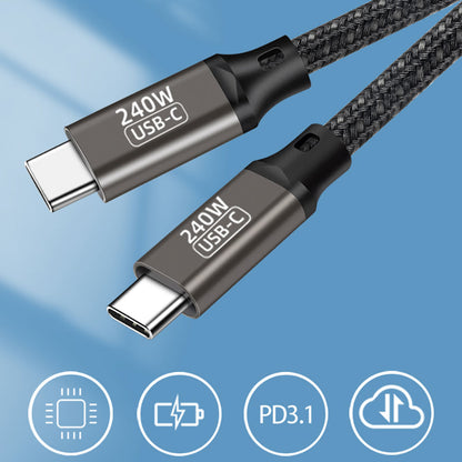 Qgeem QG02 Type-C to Type-C PD3.1 Data Kablosu 240W 480Mbps 3 Metre
