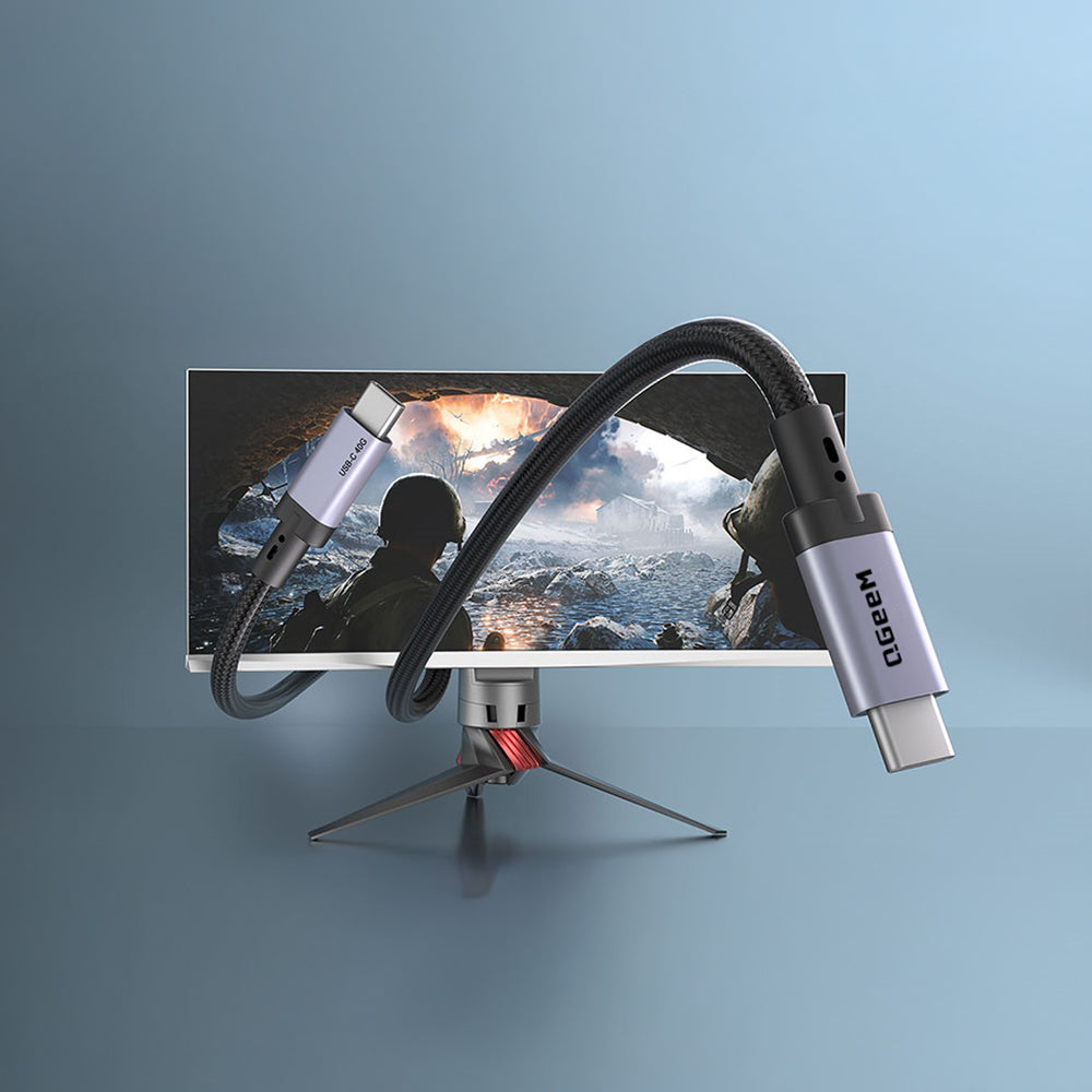Qgeem QG03 Type-C to Type-C PD 40G 8K@60Hz Data Kablosu 240W 1M