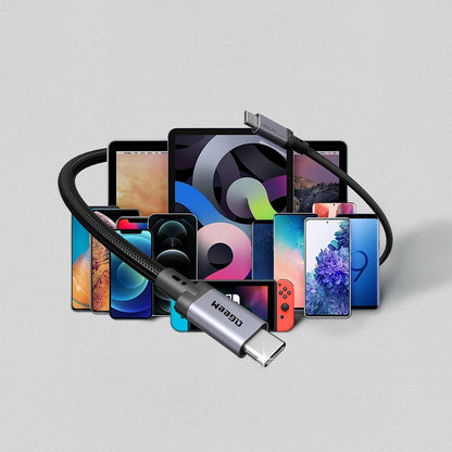 Qgeem QG03 Type-C to Type-C PD 40G 8K@60Hz Data Kablosu 240W 1M