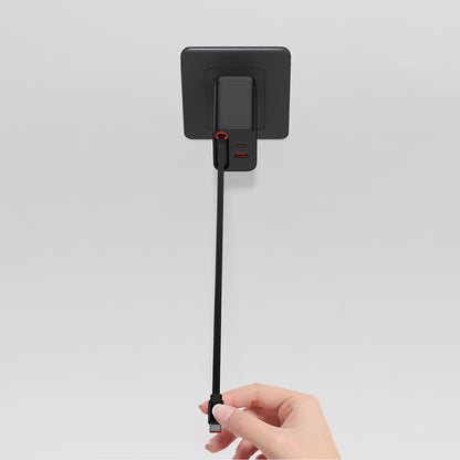 Recci RC103E GaN Teknolojili Hızlı Şarj Başlığı USB-A to Type-C PD 67W Type-C Kablolu Şarj Seti