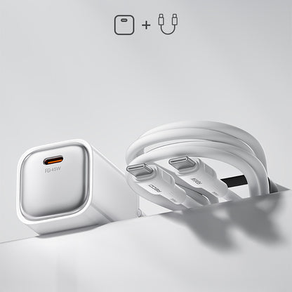 Recci RC132E Type-C PD GaN Teknolojili Mini Hızlı Şarj Seti 45W 1M