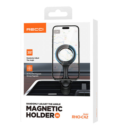 Recci RHO-C42 M-safe Magnetik 360° Dönebilen Havalandırma Tasarım Araç Telefon Tutucu