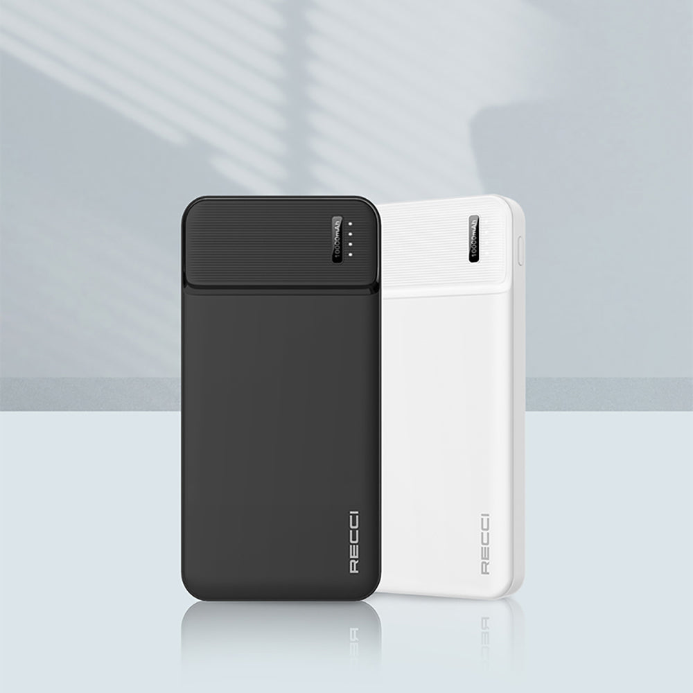 Recci RPB-N16C Ultra İnce Hızlı Şarj Özellikli Led Işık Göstergeli Powerbank 10000mAh