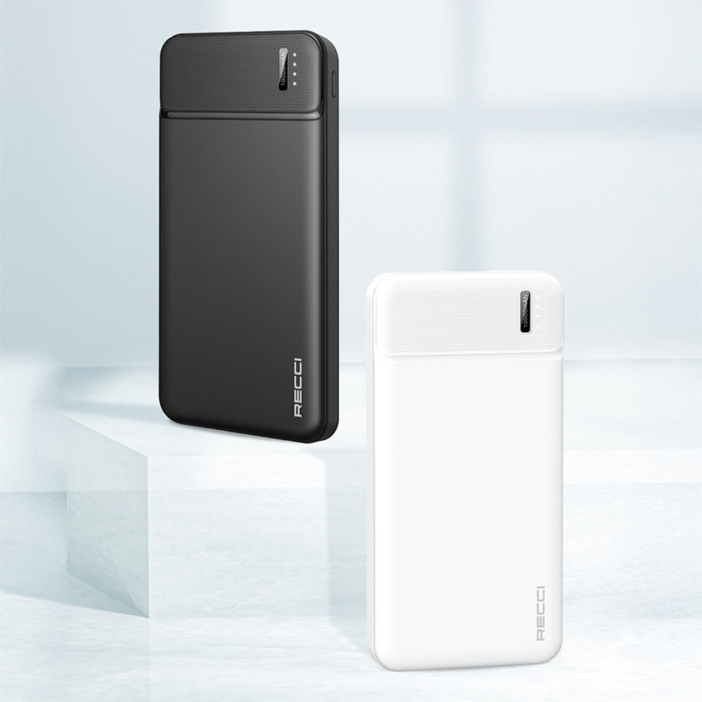 Recci RPB-N16C Ultra İnce Hızlı Şarj Özellikli Led Işık Göstergeli Powerbank 10000mAh